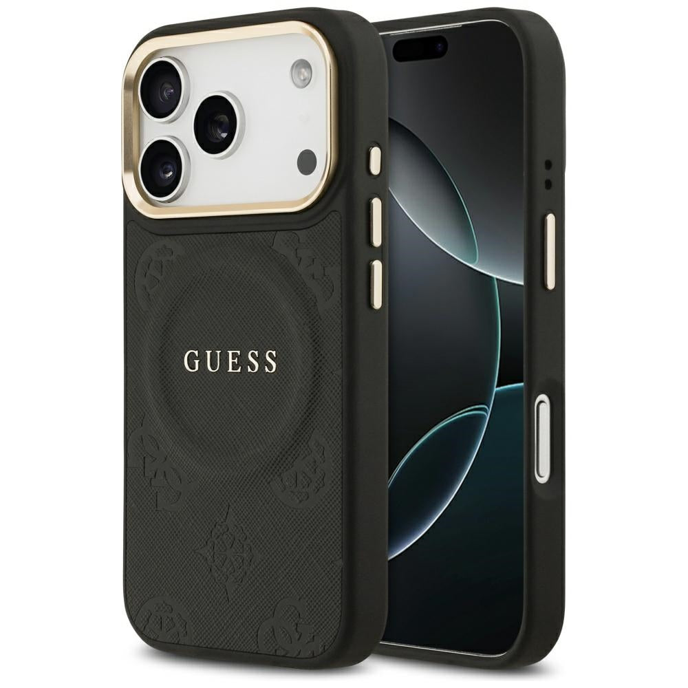 Capa Guess Peony Hot Stamp MagSafe - iPhone 17 Pro - Preto