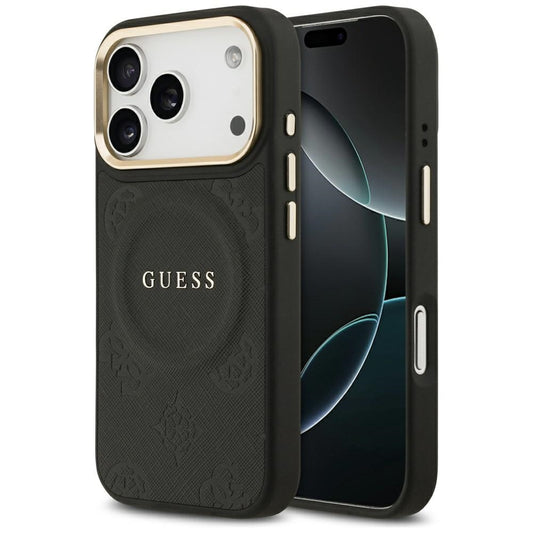 Capa Guess Peony Hot Stamp MagSafe - iPhone 17 Pro - Preto