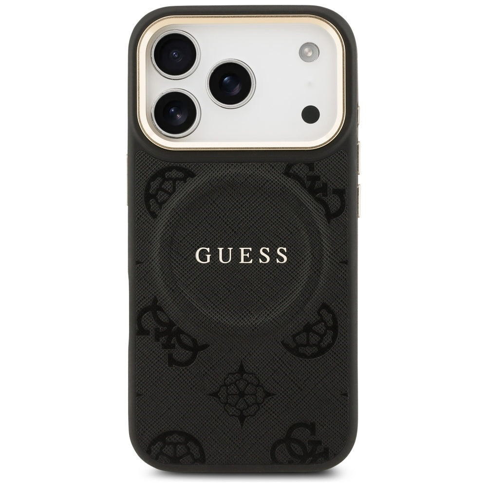 Capa Guess Peony Hot Stamp MagSafe - iPhone 17 Pro - Preto