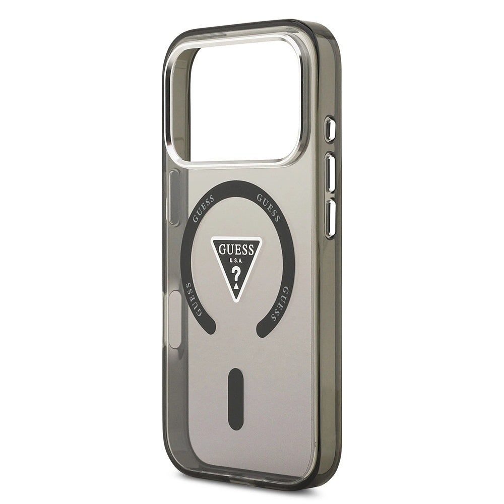 Capa Guess IML Gradient Triangle Logo MagSafe - iPhone 17 Pro Max - Preto