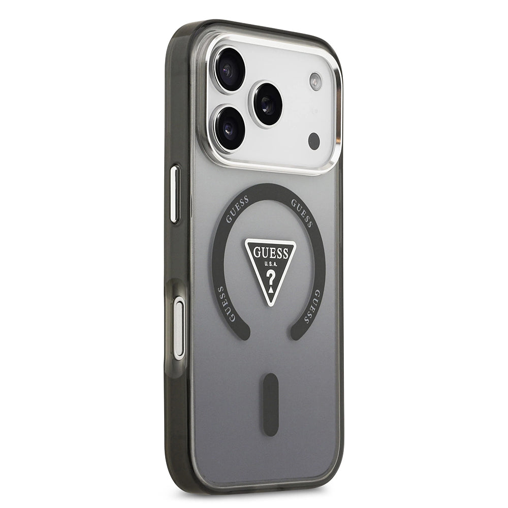 Capa Guess IML Gradient Triangle Logo MagSafe - iPhone 17 Pro - Preto