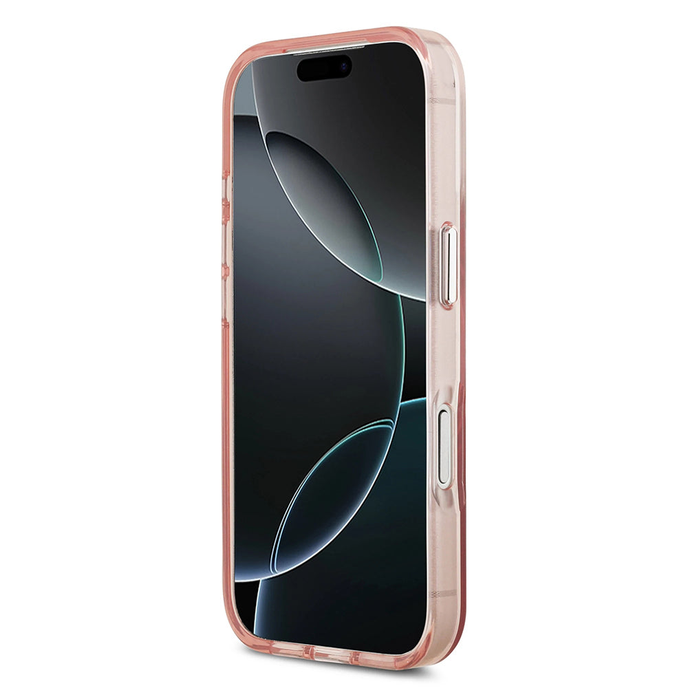 Capa Guess IML Gradient Triangle Logo MagSafe - iPhone 17 Pro - Rosa
