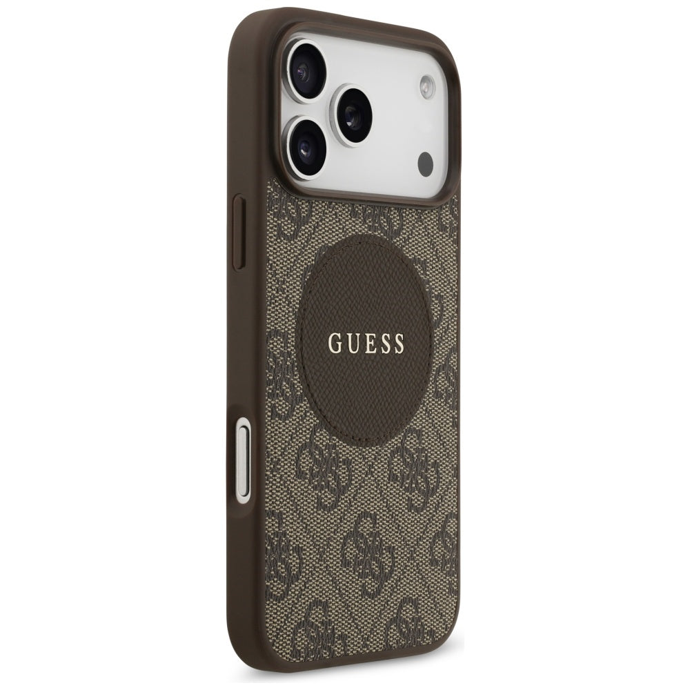 Capa Guess 4G Circle Classic Logo MagSafe - iPhone 17 Pro Max - Castanho