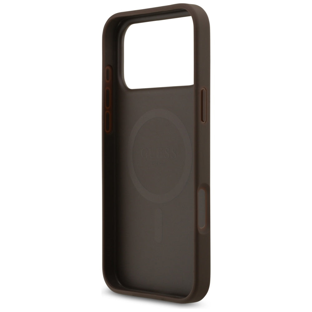 Capa Guess 4G Circle Classic Logo MagSafe - iPhone 17 Pro Max - Castanho