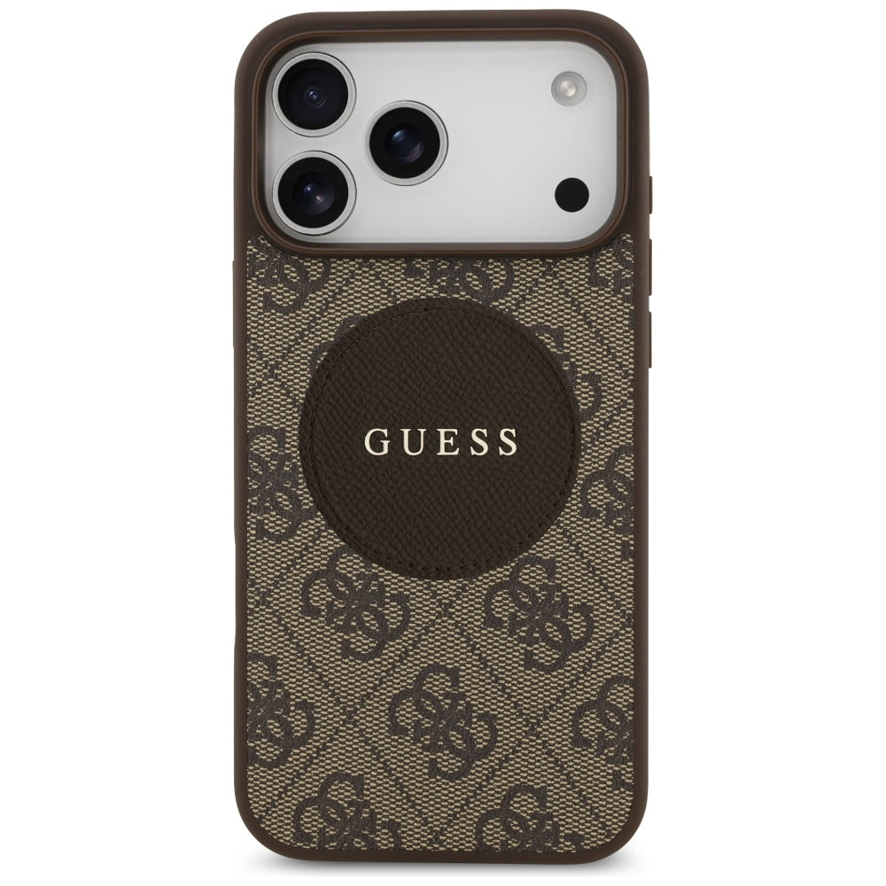 Capa Guess 4G Circle Classic Logo MagSafe - iPhone 17 Pro Max - Castanho