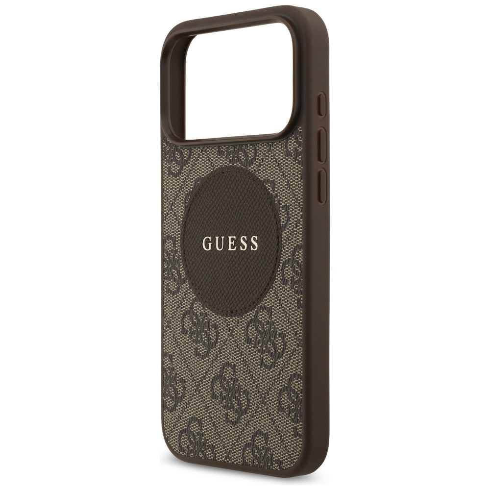Capa Guess 4G Circle Classic Logo MagSafe - iPhone 17 Pro Max - Castanho