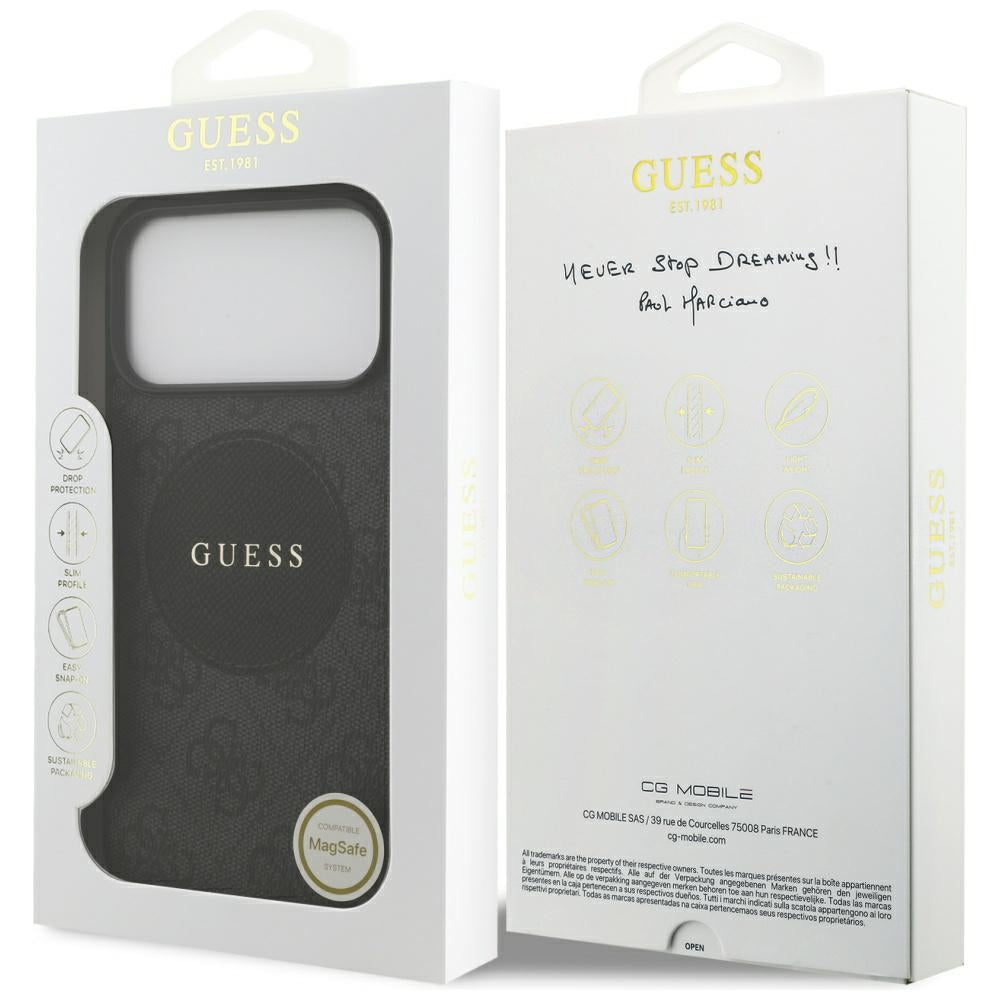 Capa Guess 4G Circle Classic Logo MagSafe - iPhone 17 Pro Max - Preto