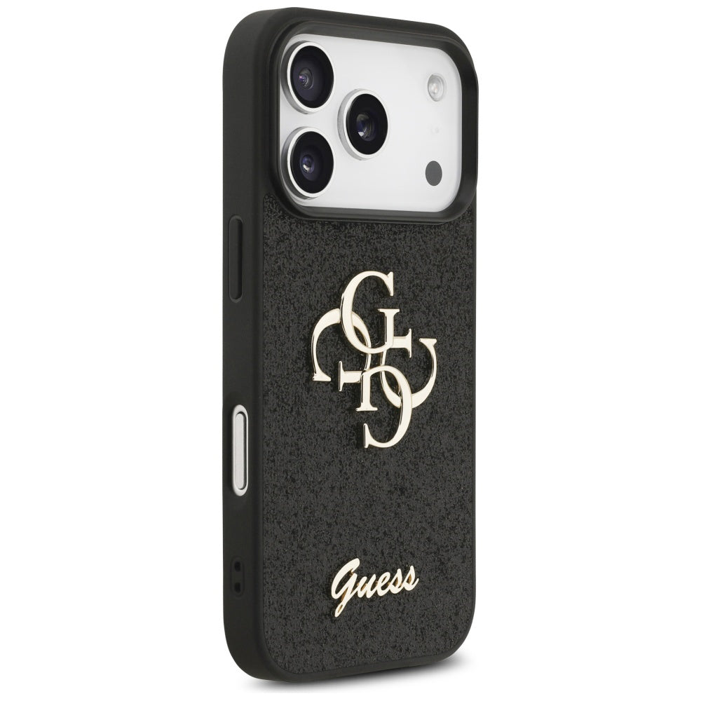 Capa Guess Fixed Glitter Big 4G - iPhone 17 Pro - Preto
