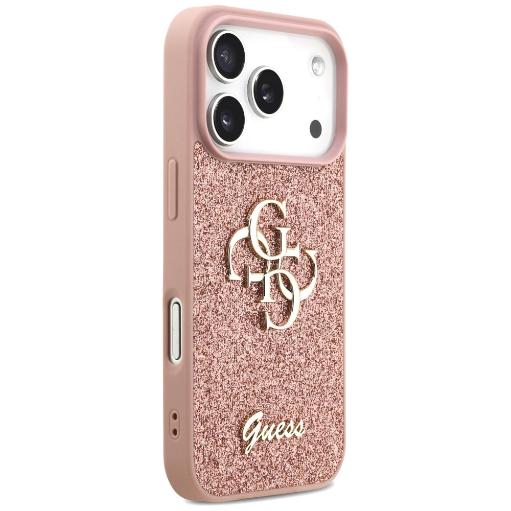 Capa Guess Fixed Glitter Big 4G - iPhone 17 Pro - Rosa