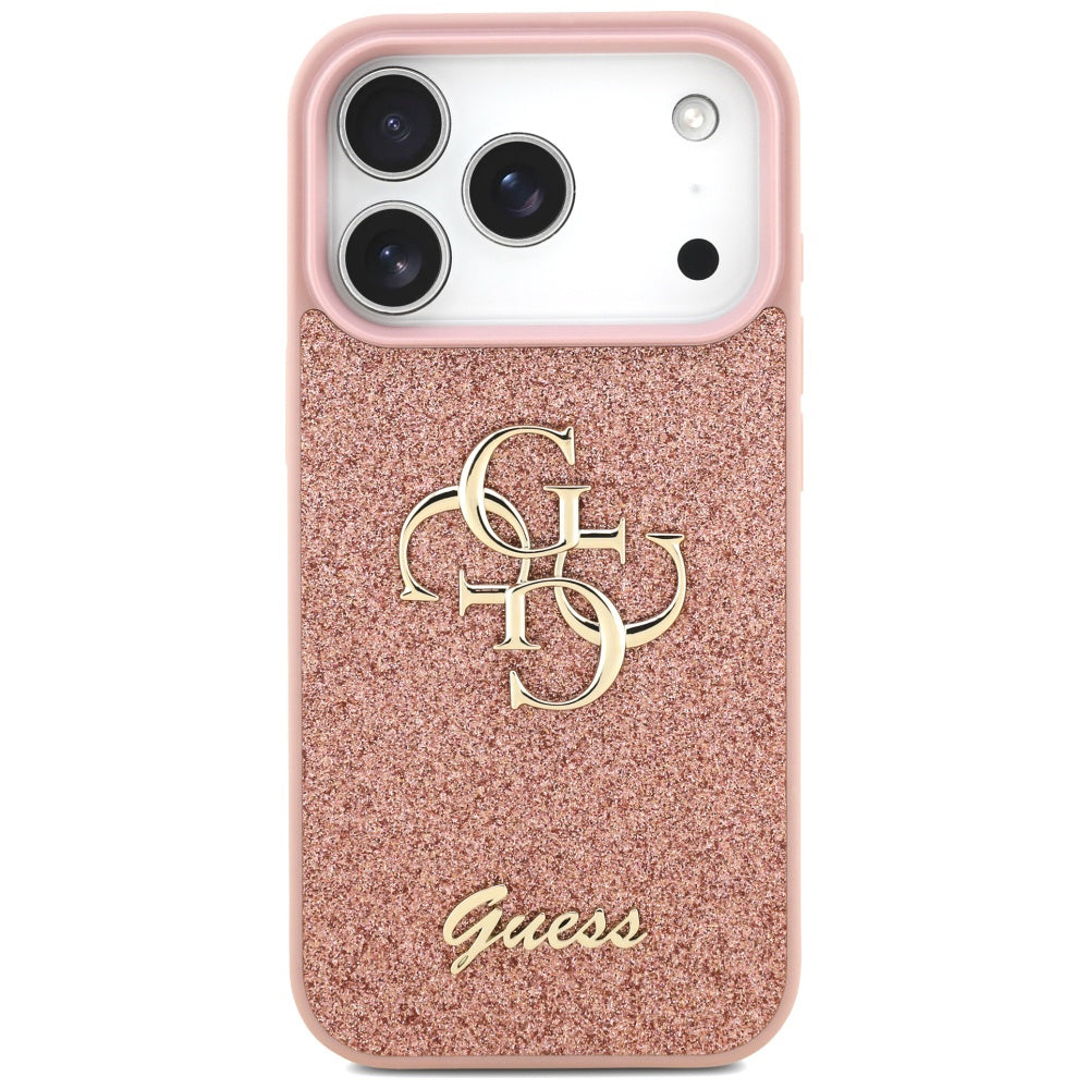 Capa Guess Fixed Glitter Big 4G - iPhone 17 Pro - Rosa