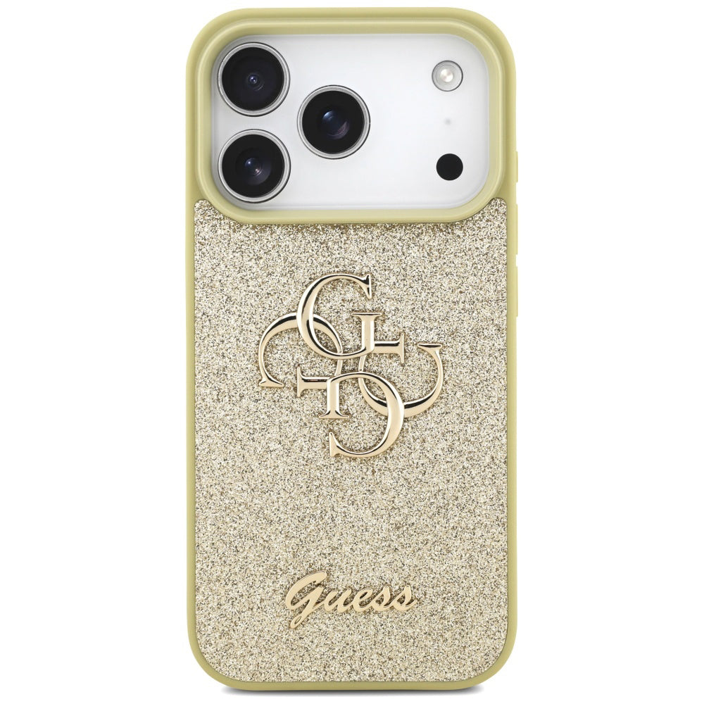 Capa Guess Fixed Glitter Big 4G - iPhone 17 Pro - Dourado
