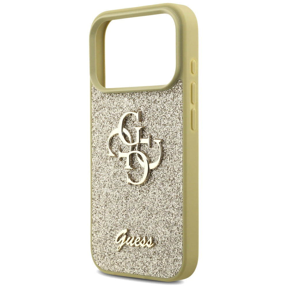 Capa Guess Fixed Glitter Big 4G - iPhone 17 Pro - Dourado