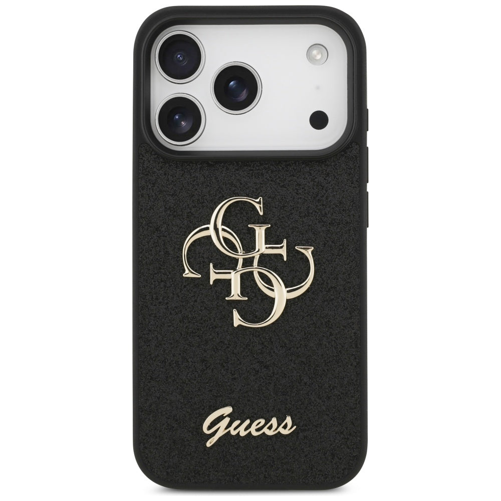 Capa Guess Fixed Glitter Big 4G - iPhone 17 Pro Max - Preto