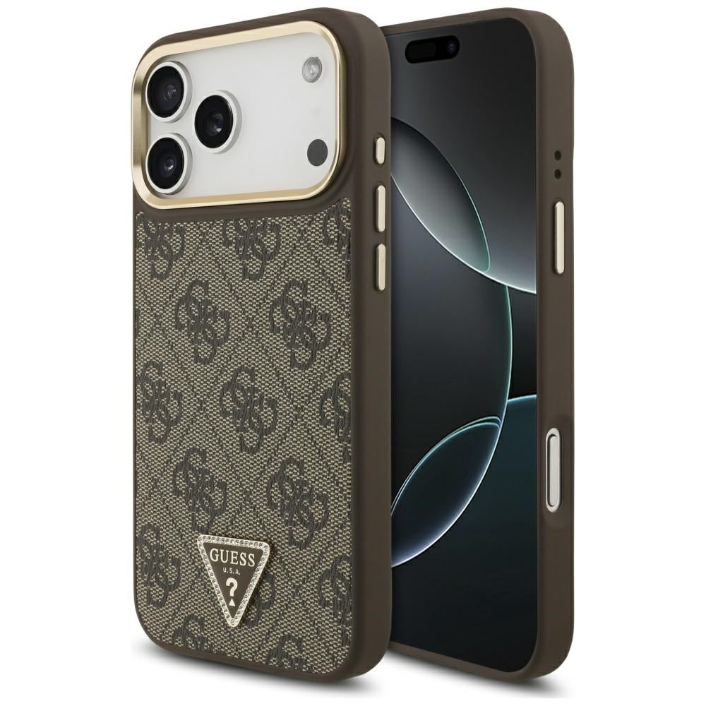 Guess - Hardcase 4G Triangle Logo MagSafe (GUHMP17LP4GTDGMW) - iPhone 17 Pro - Brown