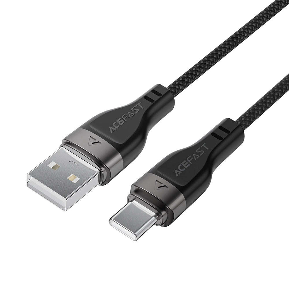 Acefast - Data Cable (C11-04) - Magnetic Winding, Fast Charging, USB to Type-C, 3A, Adjustable Lenght, 1.2m - Black
