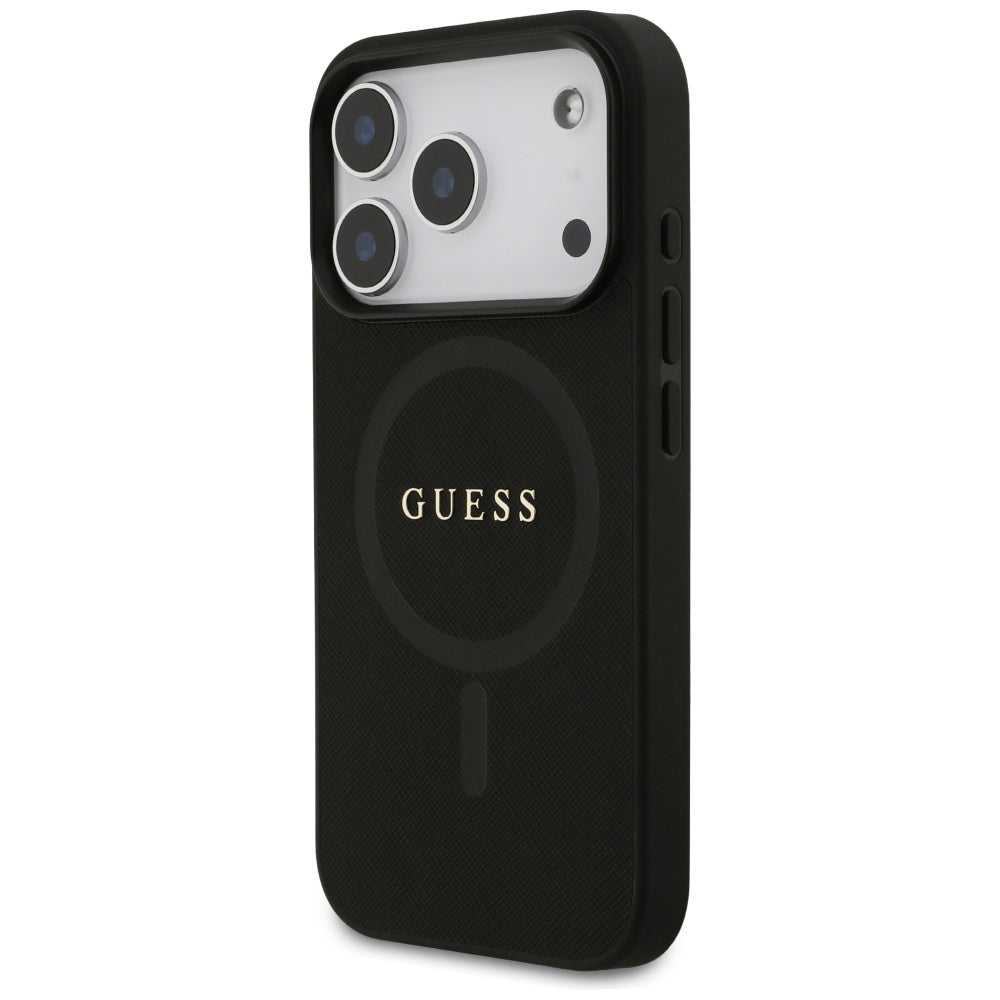 Capa Guess Saffiano MagSafe - iPhone 17 Pro - Preto