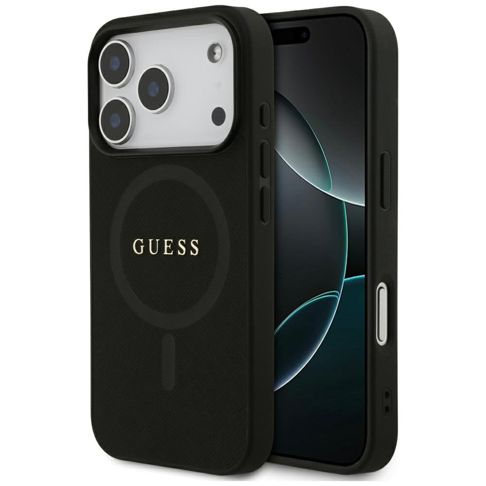 Capa Guess Saffiano MagSafe - iPhone 17 Pro - Preto