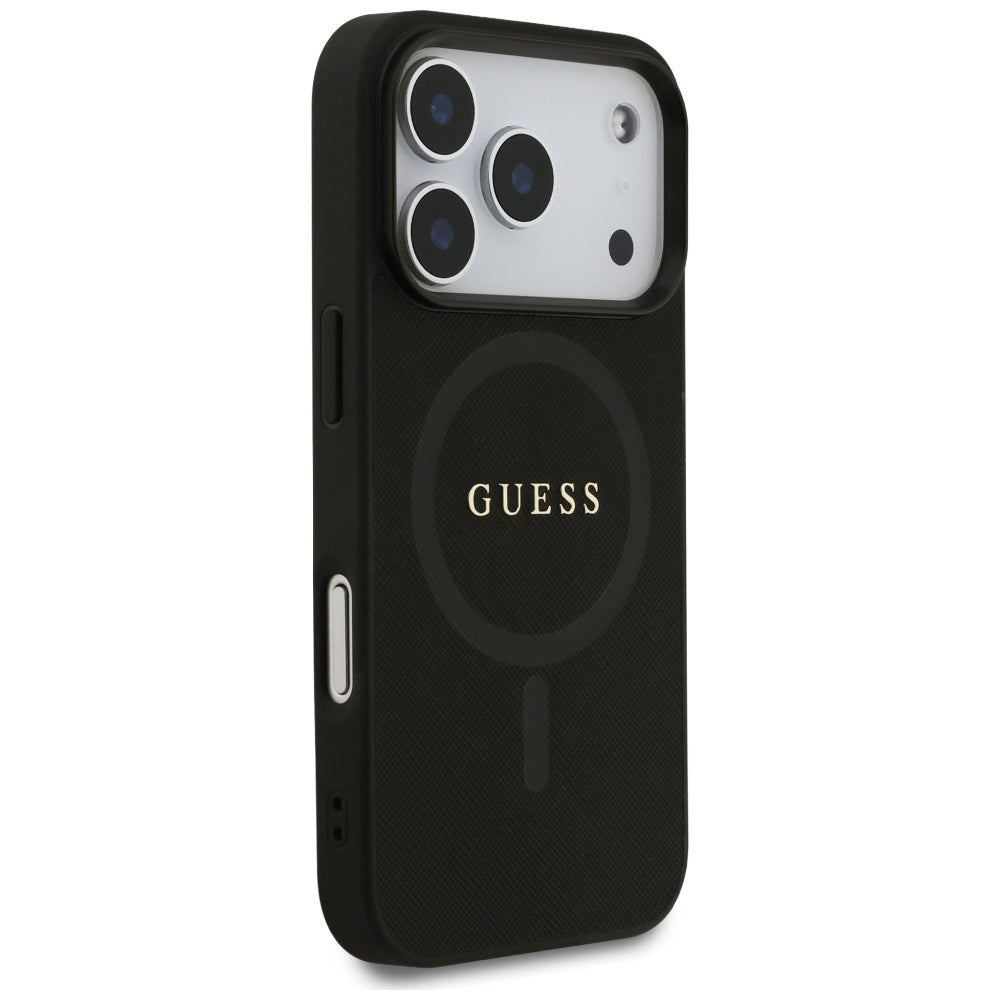 Capa Guess Saffiano MagSafe - iPhone 17 Pro - Preto