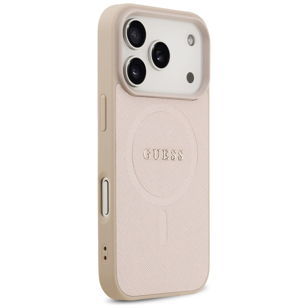 Capa Guess Saffiano MagSafe - iPhone 17 Pro - Rosa