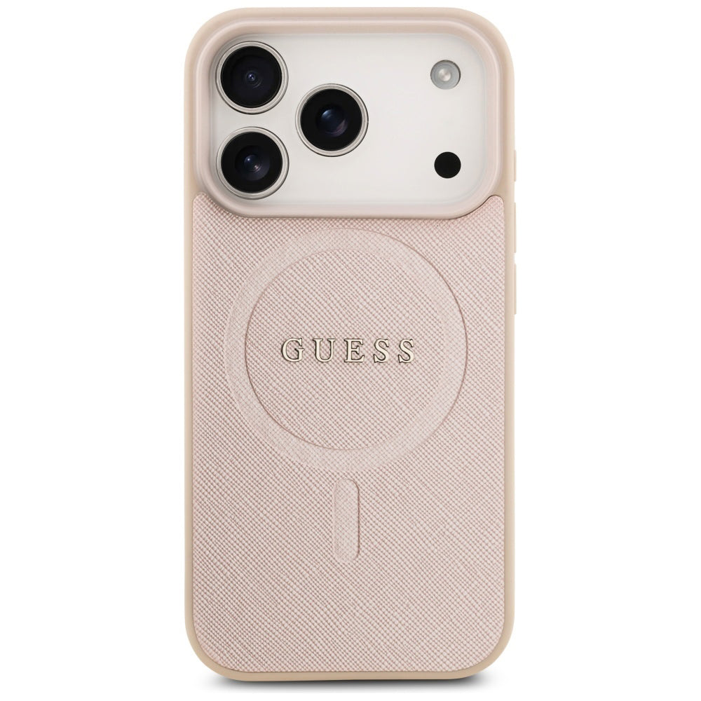 Capa Guess Saffiano MagSafe - iPhone 17 Pro - Rosa
