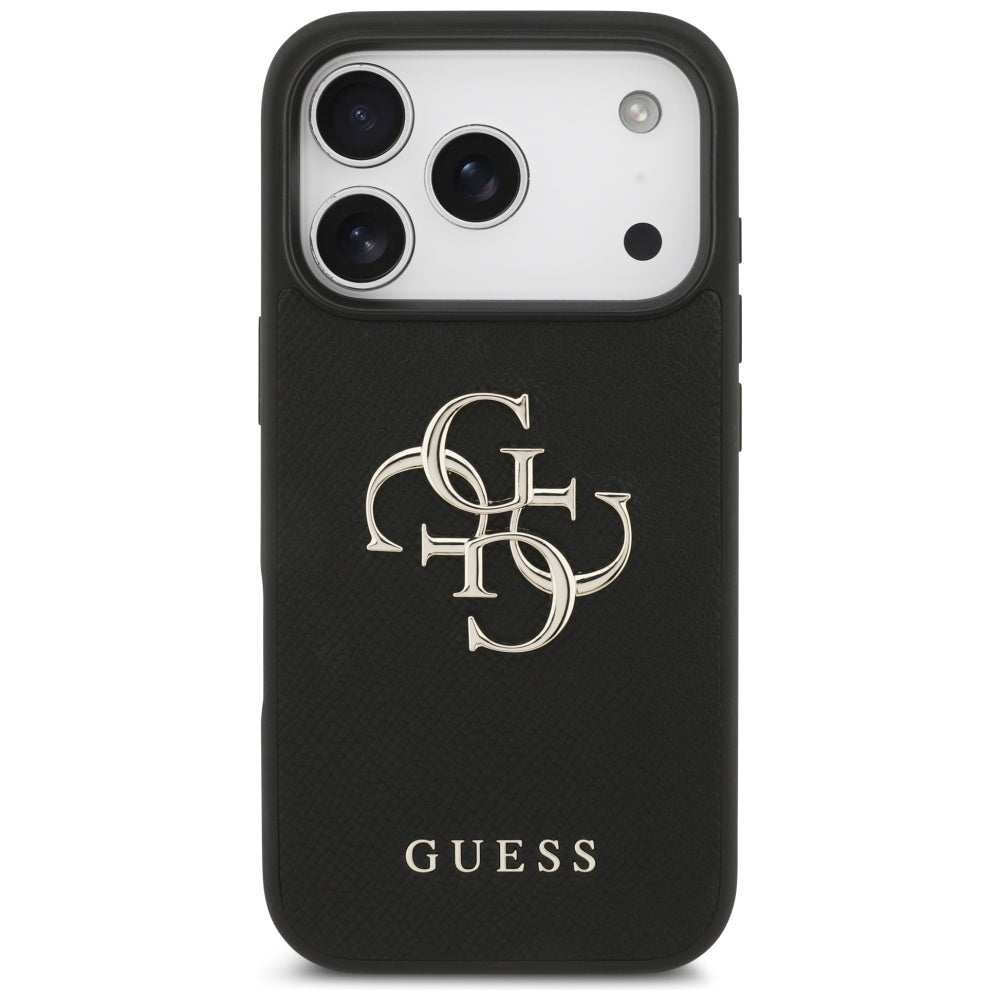 Capa Guess Hardcase 4G Grained Big and Classic Logo - iPhone 17 Pro - Preto