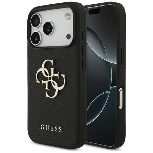Capa Guess Hardcase 4G Grained Big and Classic Logo - iPhone 17 Pro - Preto