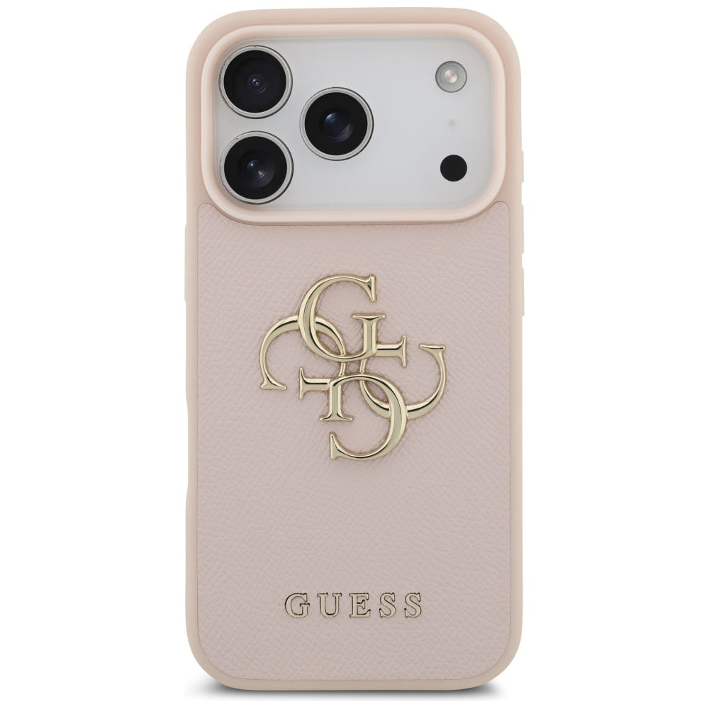 Capa Guess Hardcase 4G Grained Big and Classic Logo - iPhone 17 Pro - Rosa