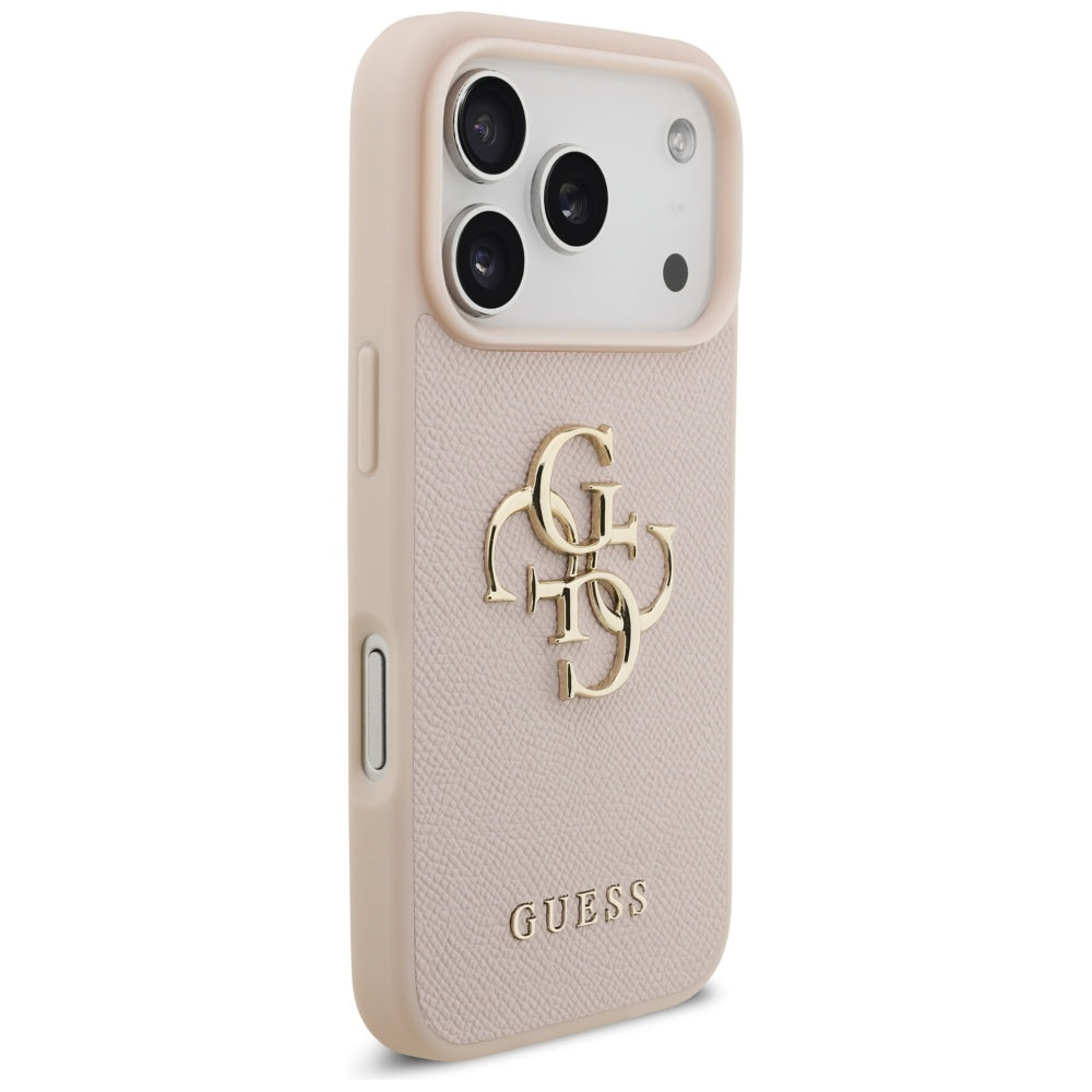 Capa Guess Hardcase 4G Grained Big and Classic Logo - iPhone 17 Pro - Rosa