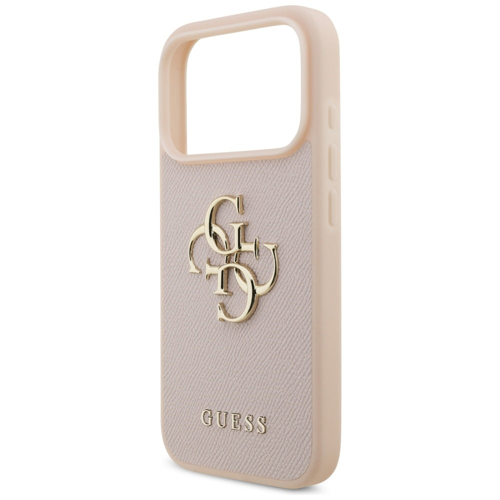 Capa Guess Hardcase 4G Grained Big and Classic Logo - iPhone 17 Pro - Rosa