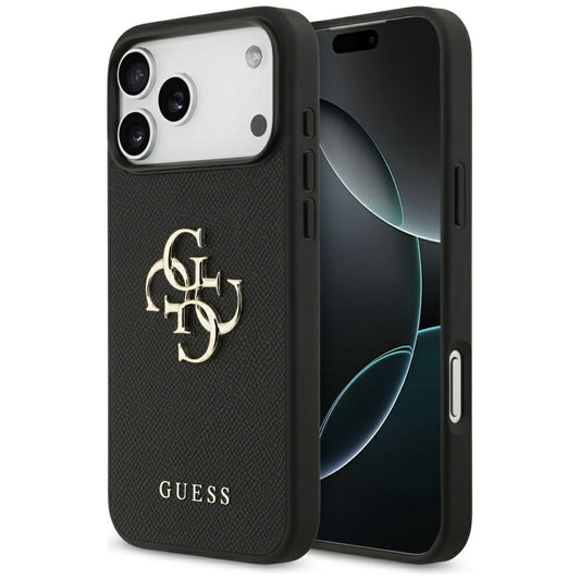 Capa Guess Hardcase 4G Grained Big and Classic Logo - iPhone 17 Pro Max - Preto
