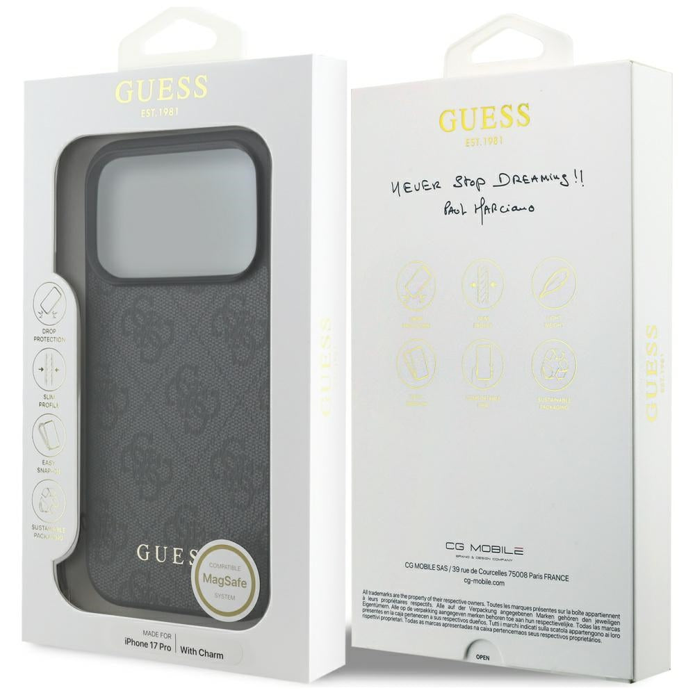 Capa Guess Hardcase 4G Charm Cradle MagSafe - iPhone 17 Pro - Preto