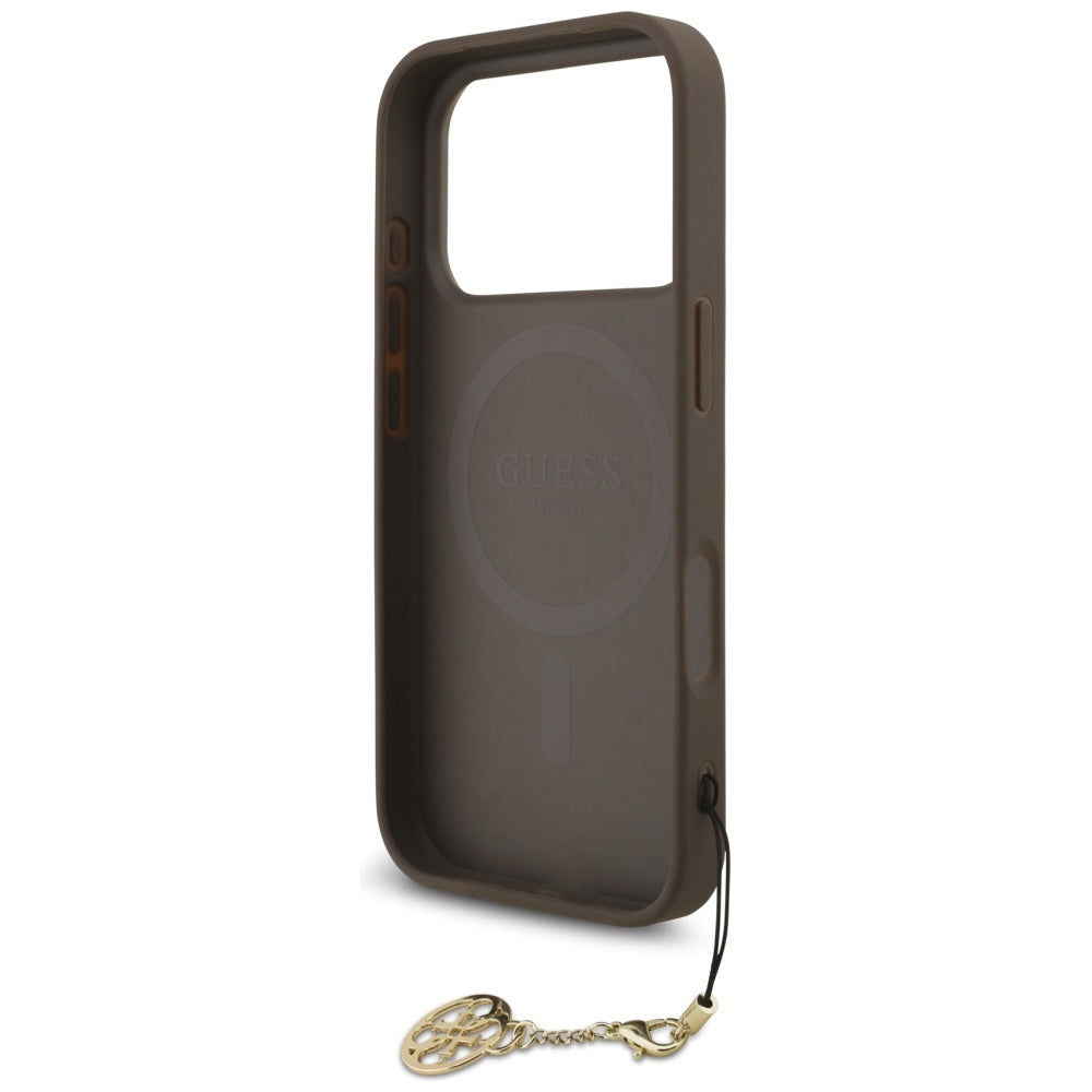 Capa Guess Hardcase 4G Charm Cradle MagSafe - iPhone 17 Pro - Castanho
