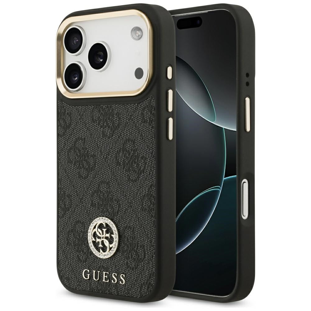 Capa Guess Hardcase 4G Strass Logo MagSafe - iPhone 17 Pro - Preto