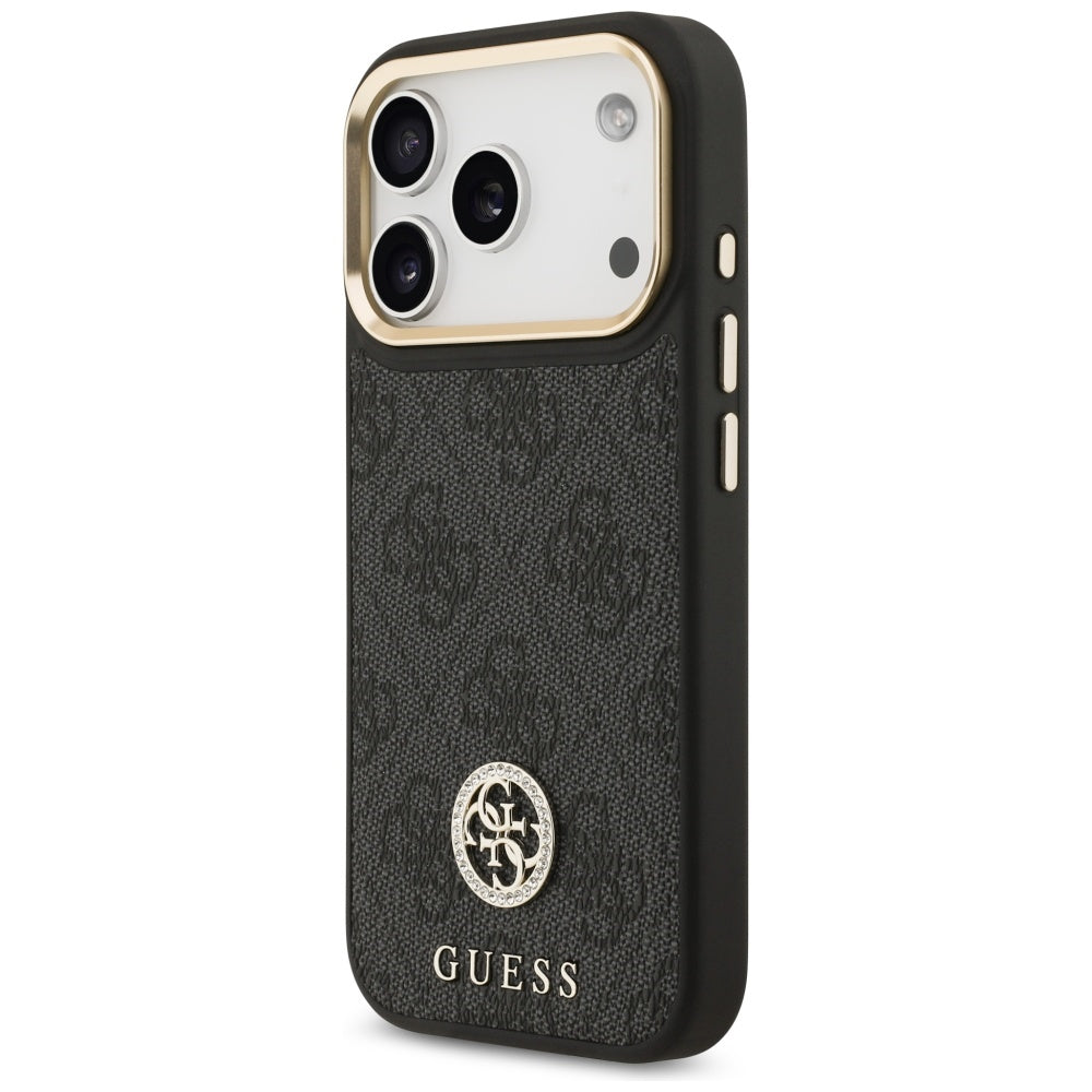 Capa Guess Hardcase 4G Strass Logo MagSafe - iPhone 17 Pro - Preto