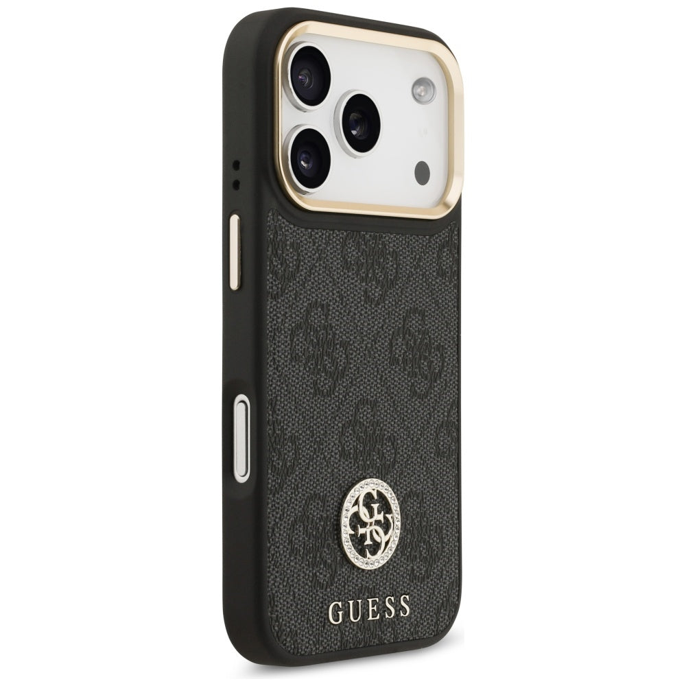 Capa Guess Hardcase 4G Strass Logo MagSafe - iPhone 17 Pro - Preto