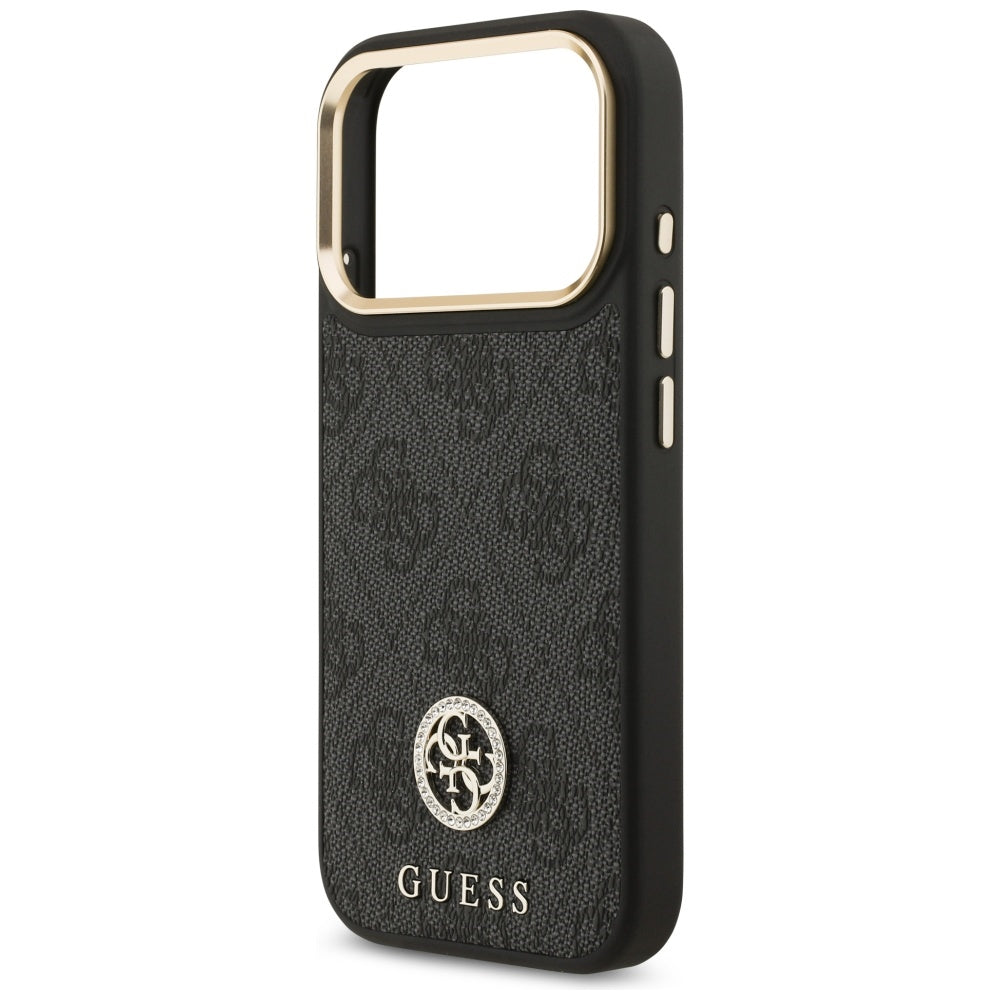 Capa Guess Hardcase 4G Strass Logo MagSafe - iPhone 17 Pro - Preto
