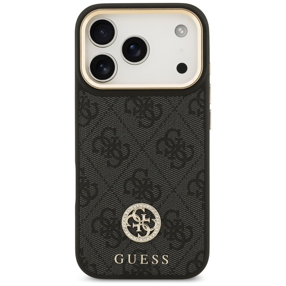 Capa Guess Hardcase 4G Strass Logo MagSafe - iPhone 17 Pro - Preto