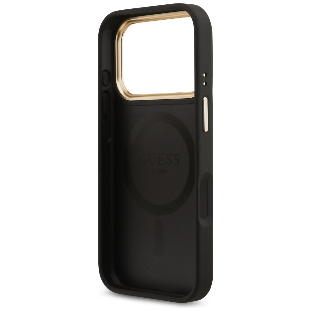 Capa Guess Hardcase 4G Strass Logo MagSafe - iPhone 17 Pro - Preto