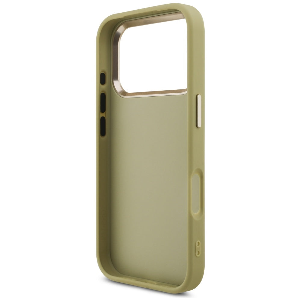 Capa Guess Fixed Glitter Big 4G Metal Frame - iPhone 17 Pro - Dourado