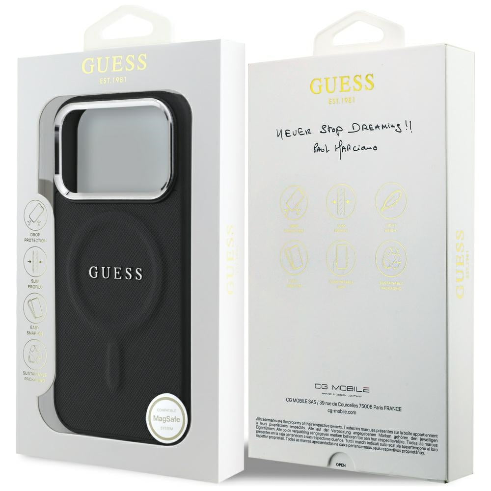 Capa Guess Hardcase Classic Logo MagSafe - iPhone 17 Pro - Preto