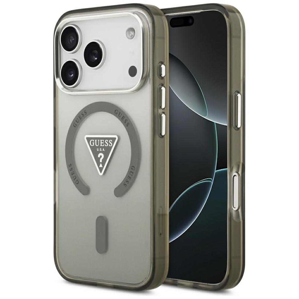 Capa Guess IML Gradient Triangle Logo MagSafe - iPhone 17 Pro Max - Caqui