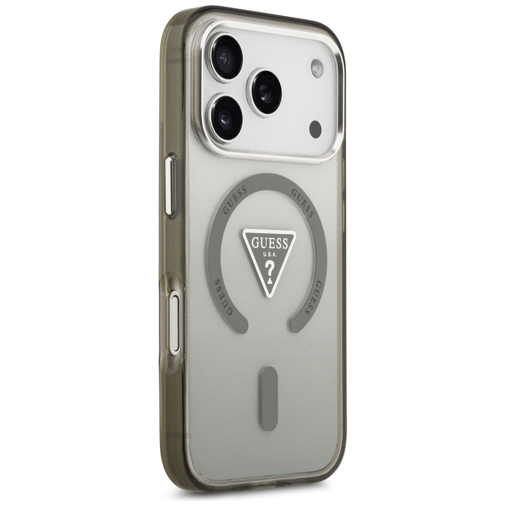 Capa Guess IML Gradient Triangle Logo MagSafe - iPhone 17 Pro - Caqui