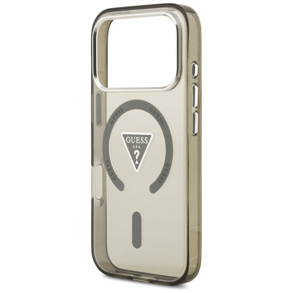 Capa Guess IML Gradient Triangle Logo MagSafe - iPhone 17 Pro - Caqui