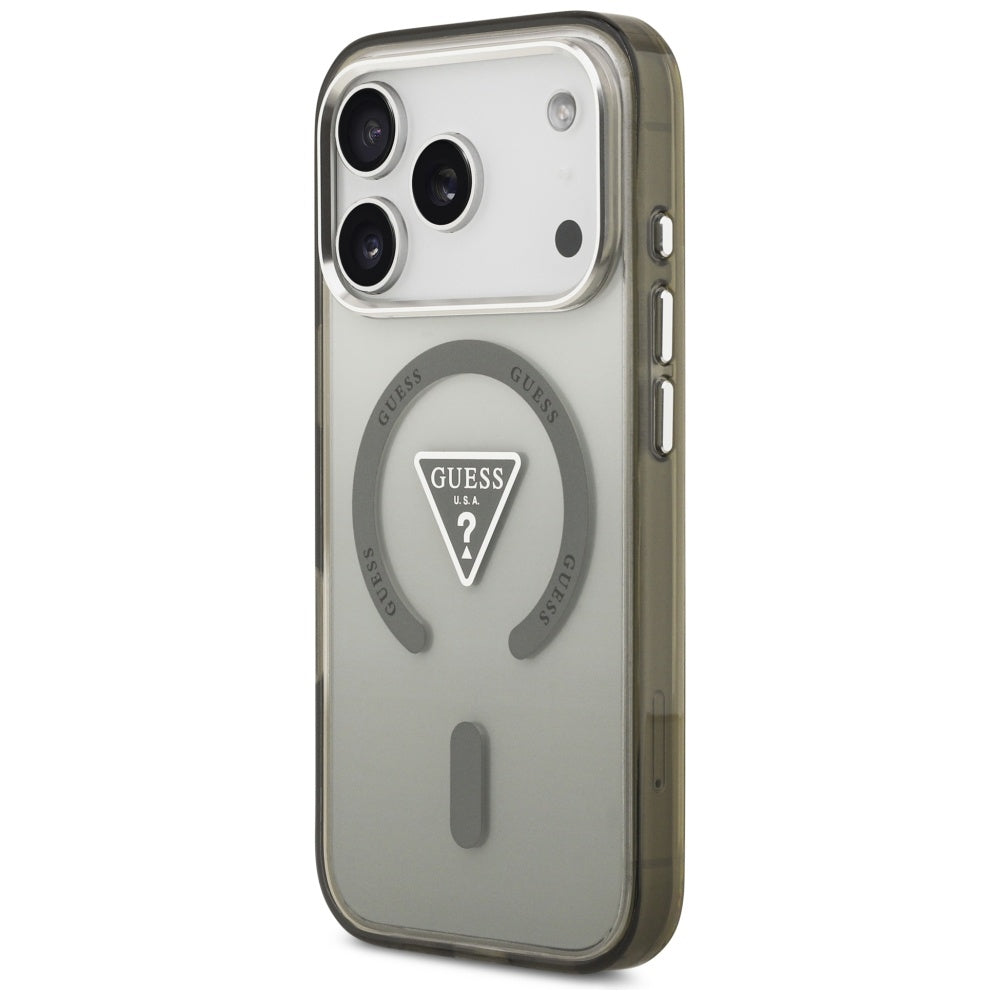 Capa Guess IML Gradient Triangle Logo MagSafe - iPhone 17 Pro - Caqui