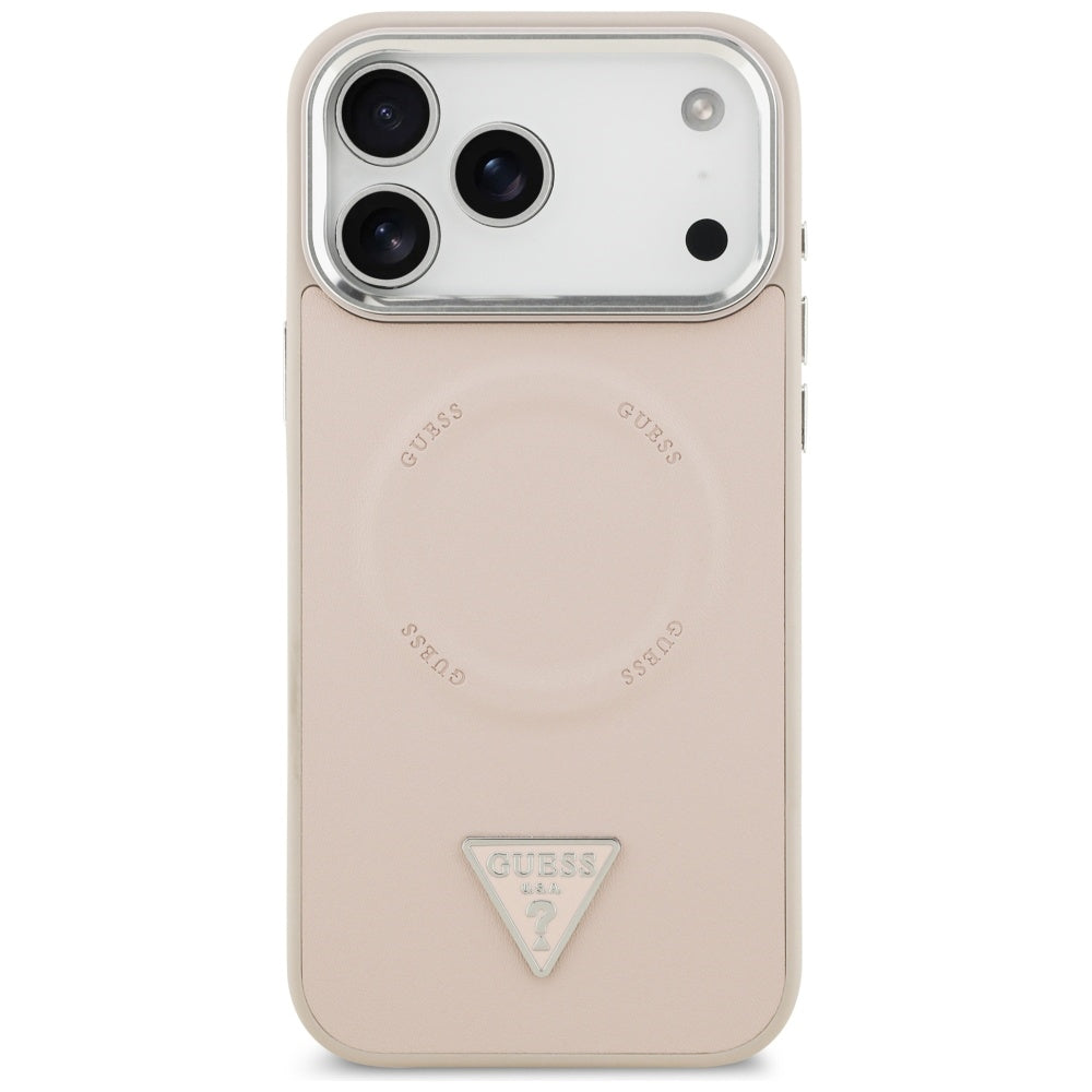 Capa Guess Hardcase Triangle Logo MagSafe - iPhone 17 Pro - Rosa