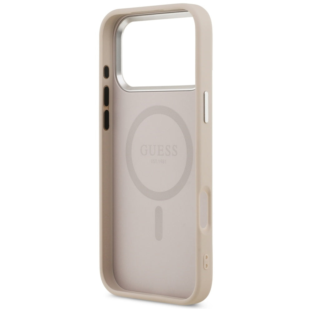 Capa Guess Hardcase Triangle Logo MagSafe - iPhone 17 Pro - Rosa