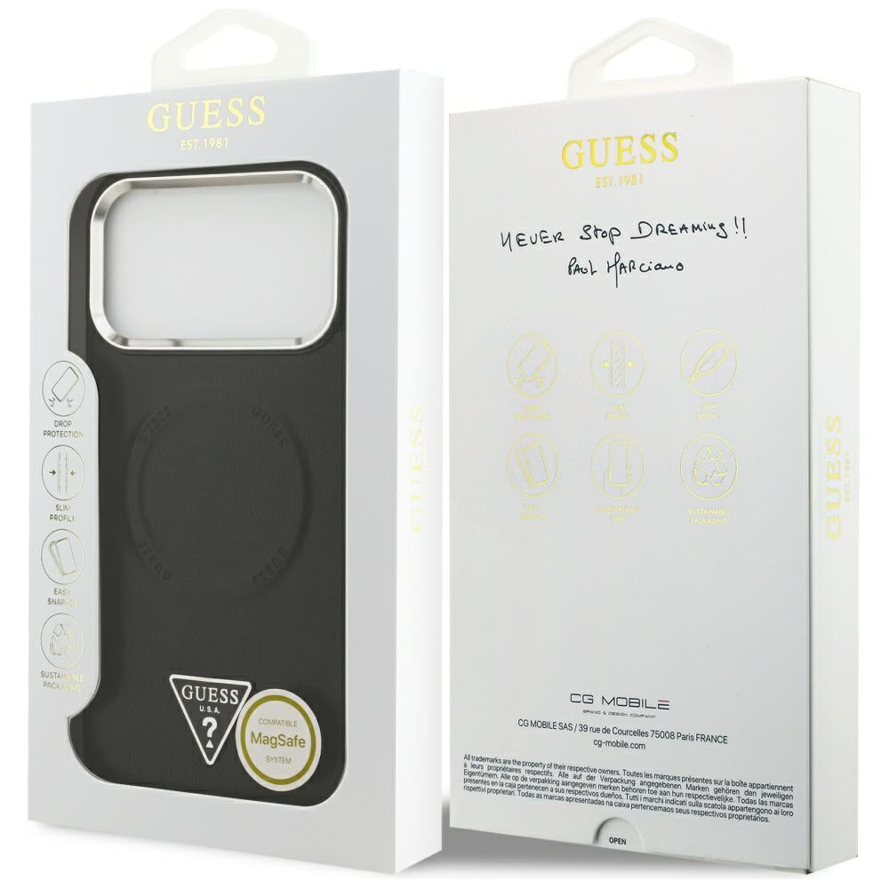 Capa Guess Hardcase Triangle Logo MagSafe - iPhone 17 Pro - Preto