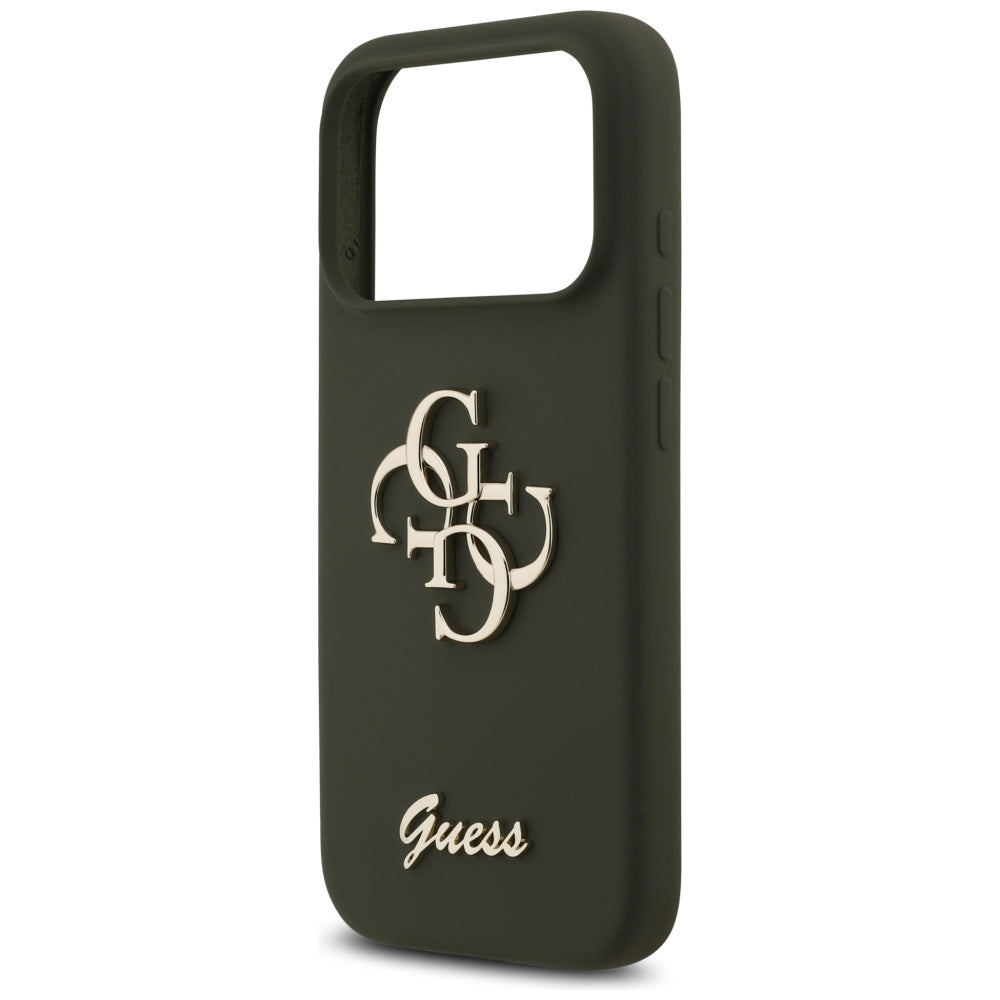 Capa Guess Silicone Big 4G Script - iPhone 17 Pro Max - Caqui