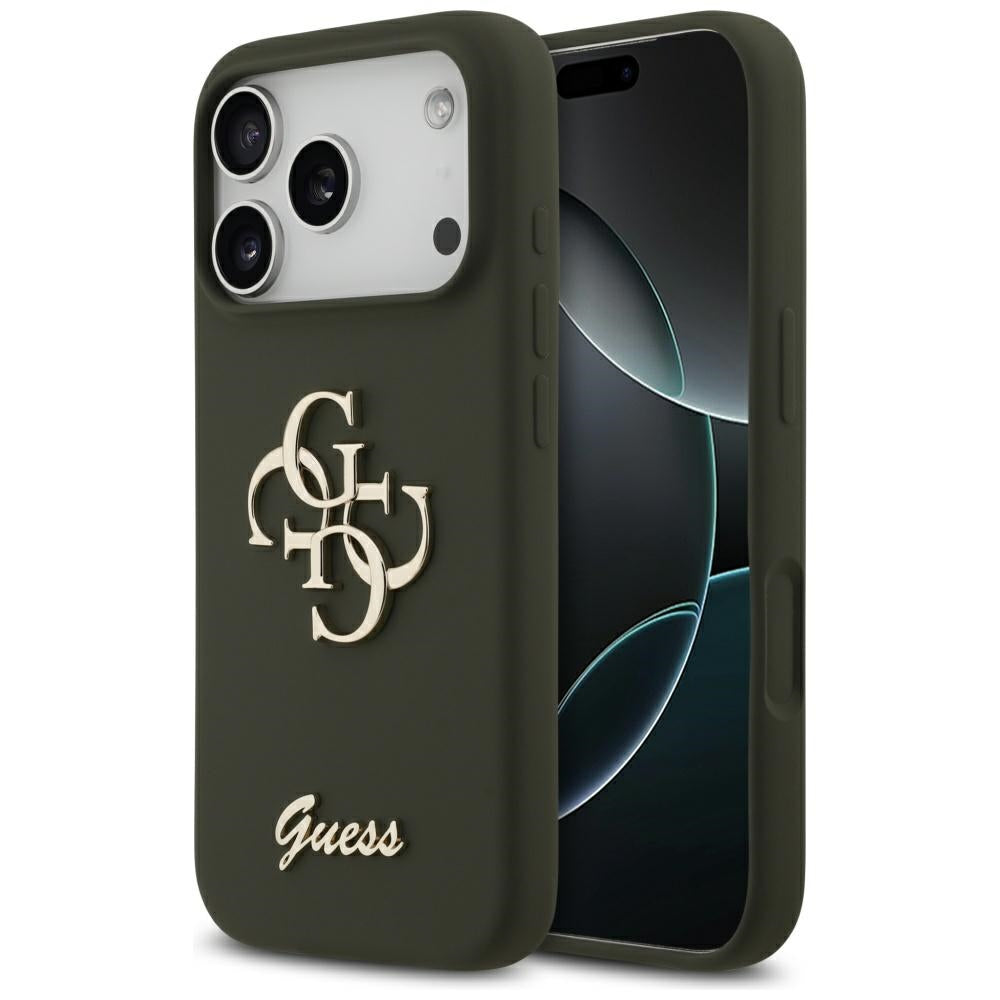 Capa Guess Silicone Big 4G Script - iPhone 17 Pro Max - Caqui