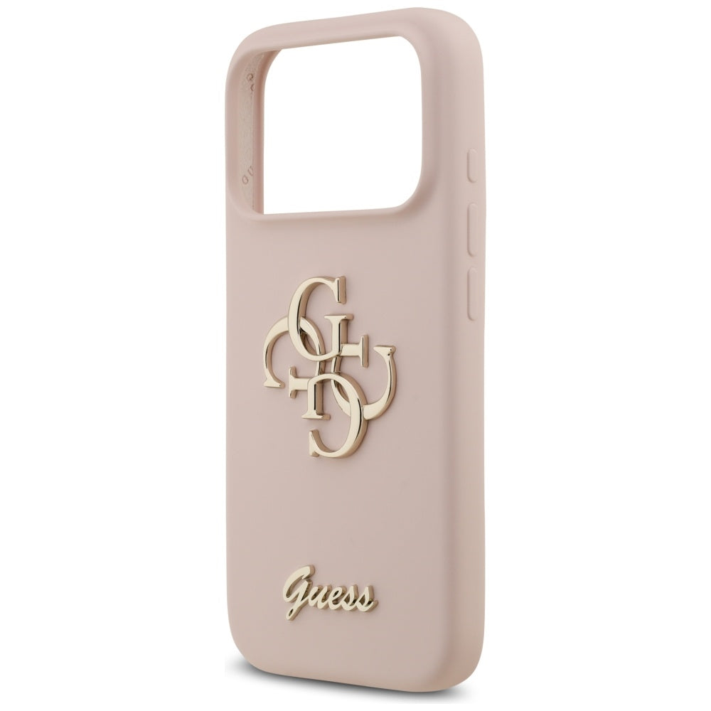 Capa Guess Silicone Big 4G Script - iPhone 17 Pro - Rosa-claro